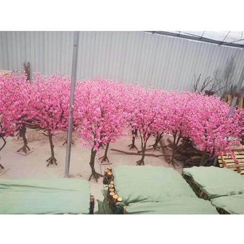 仿真桃花树假桃花树景点假树观赏庭院仿真假树假桃花树来图