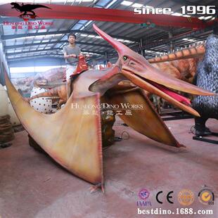 自贡工厂仿真恐龙翼龙坐骑恐龙电动模型商场游乐园广场火爆产品