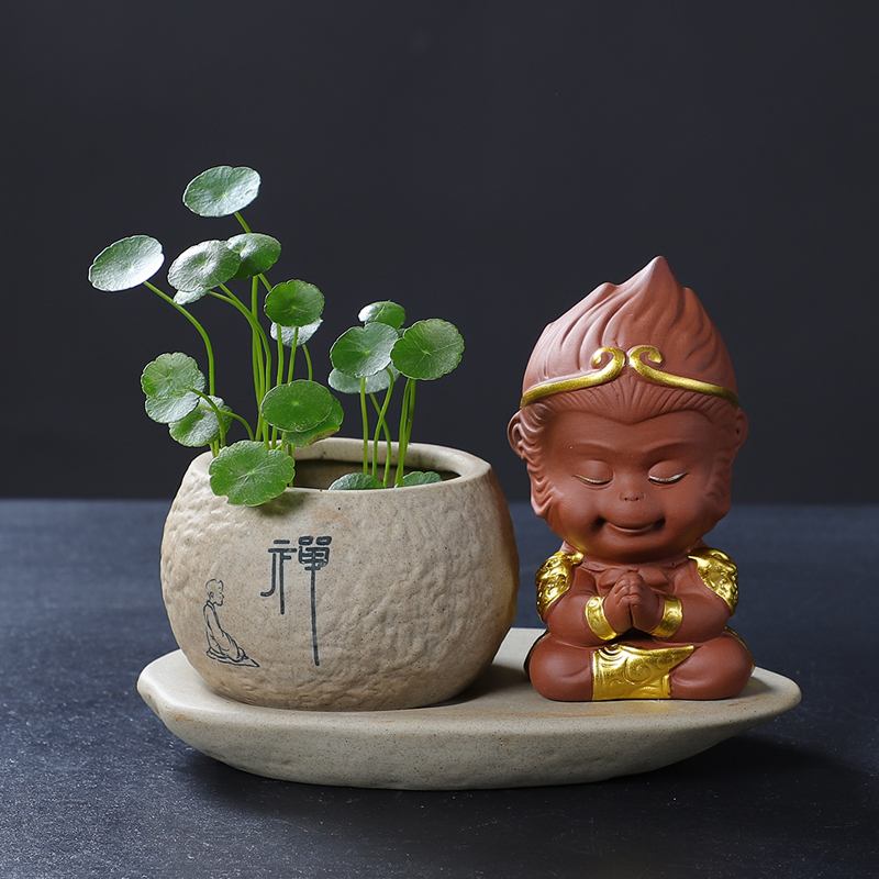 陶瓷中国风无孔水培植物