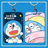 哆啦A梦卡套学生校园校牌卡饭卡公交卡身份证保护套硬滑盖带定制