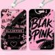 blackpink文字涂鸦学生滑盖卡套饭卡公交身份证件保护套门禁卡套