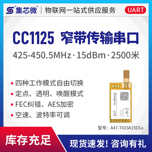 窄带传输抗干扰无线串口模块433M