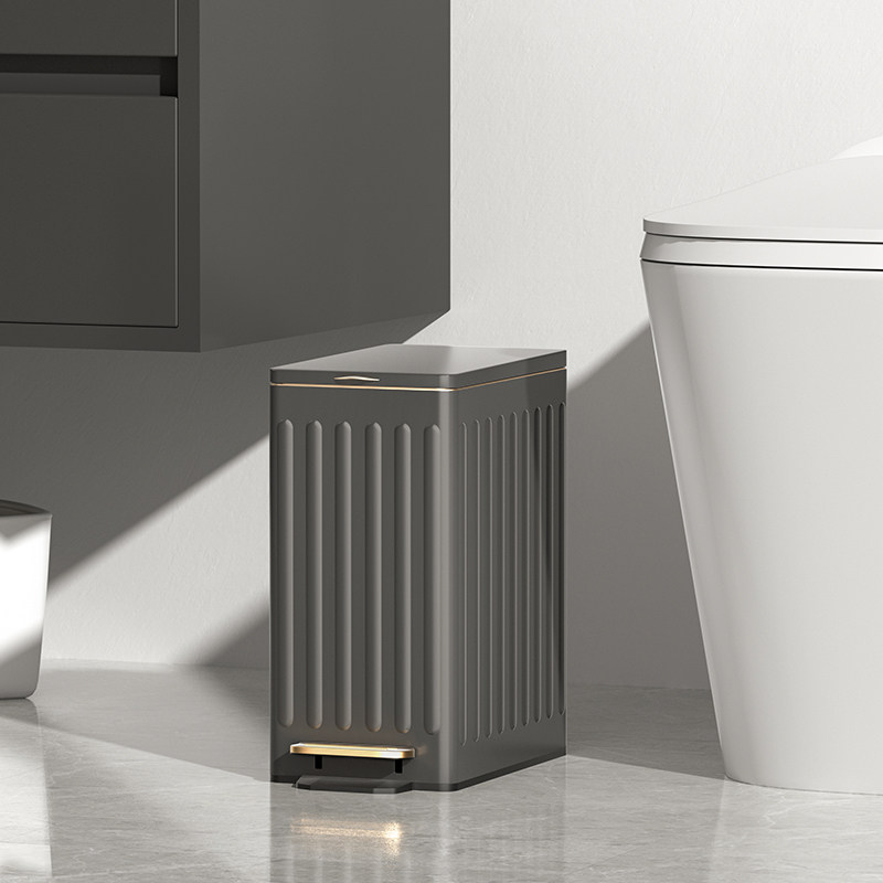 卫生间垃圾桶新款家用厕所有盖客厅窄缝洗手间专用夹缝脚踩浴室