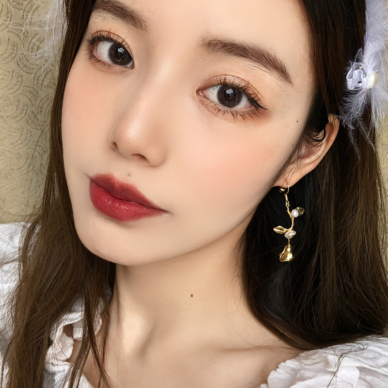 nyunyu淡水珍珠花朵潮饰品韩国