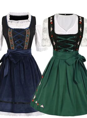 German Oktoberfest Bavarian Dirndl Dress Halloween Costume