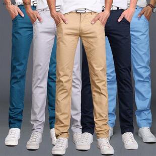 Men s Trousers Slim Fit man white jeans Pants Skinny for Men