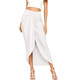 Split skirt纯色开叉包裹不对称垂褶裙 draped wrap asymmetrical