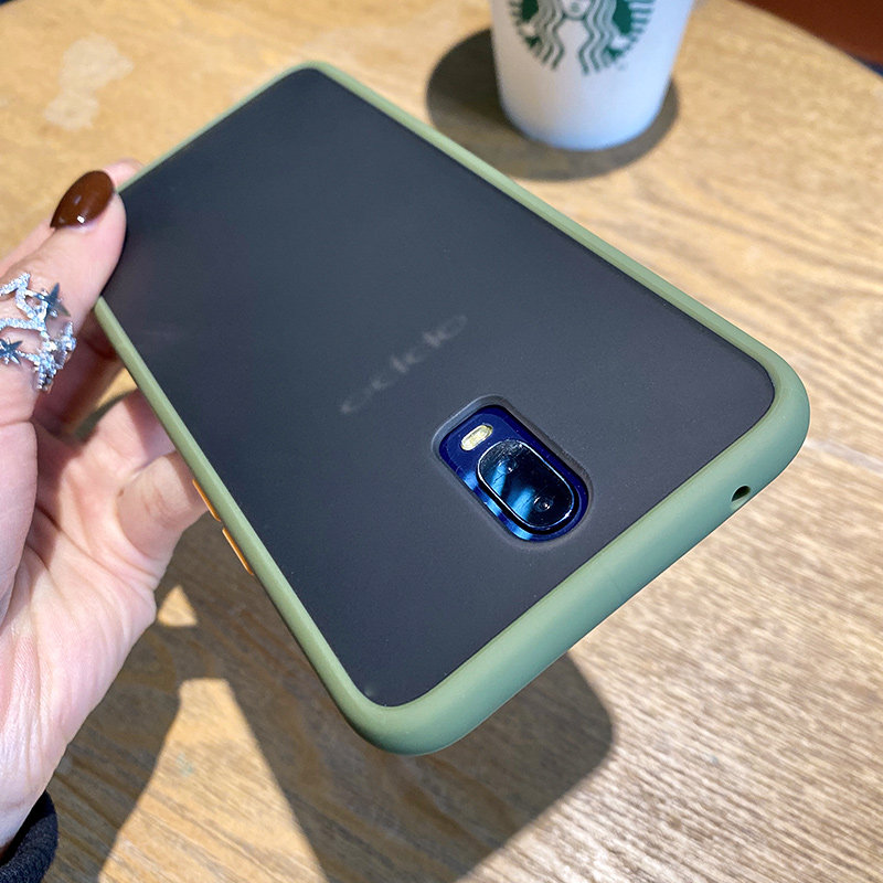 创意撞色按键oppor17磨砂保护套