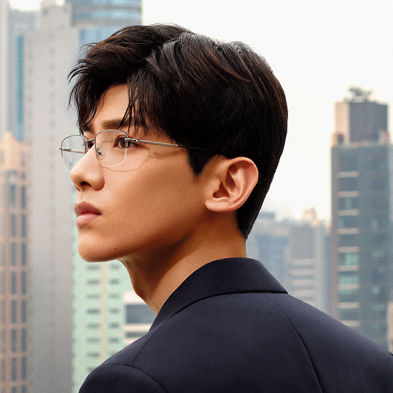 【白敬亭同款】montblanc万宝龙金属半框光学眼镜商务mb0061oa