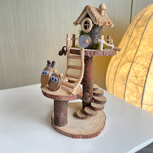 幼儿园DIY手工制作材料木屋儿童3D立体拼图小朋友锻炼动手能力