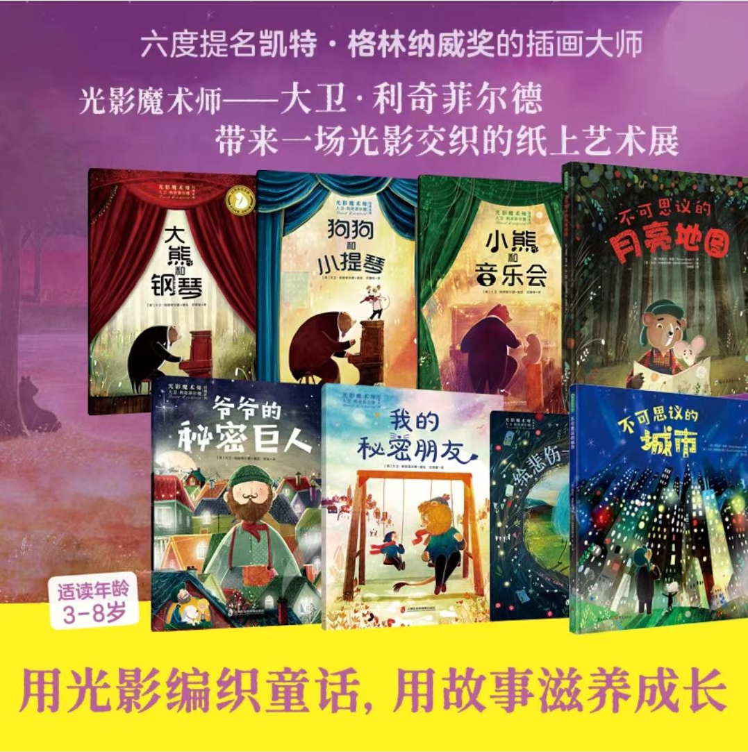 光影魔术师绘本大卫利奇菲尔德经典系列全6册+不可思议2本（共8册）接纳每一种情绪追寻热爱与梦想学会欣赏家人善意收获内在勇气