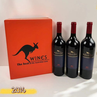 环澳大袋鼠庄园西拉干红葡萄酒750毫升14.5%vol整箱重型瓶2016
