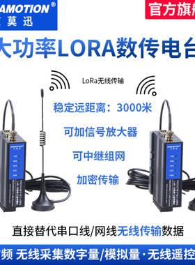 艾莫迅lora无线IO模拟量模块433串口以太网rs485/232收发数传电台