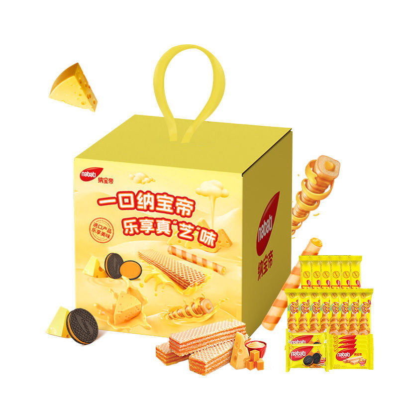 印尼进口纳宝帝丽芝士216g奶酪芝士玉米棒夹心卷解馋休闲网红零食
