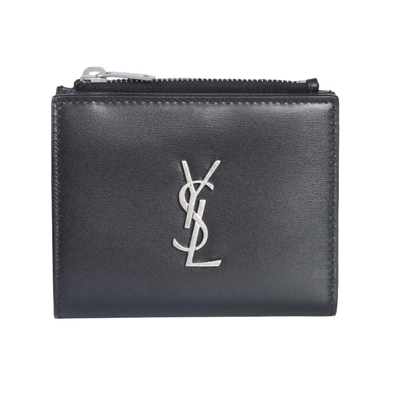 YSL 圣罗兰 女士黑色小牛皮零钱包卡包 575726-0SX0E-1000