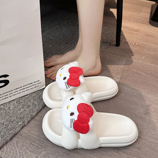 HelloKitty卡通一字拖鞋夏季女款休闲百搭凉拖鞋可爱学生宿舍拖鞋