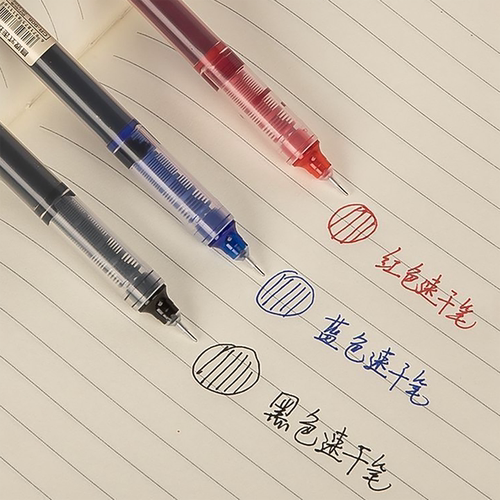 直液中性笔珠笔速干大容量走珠笔0.5学生针管笔刷题办公室签字笔