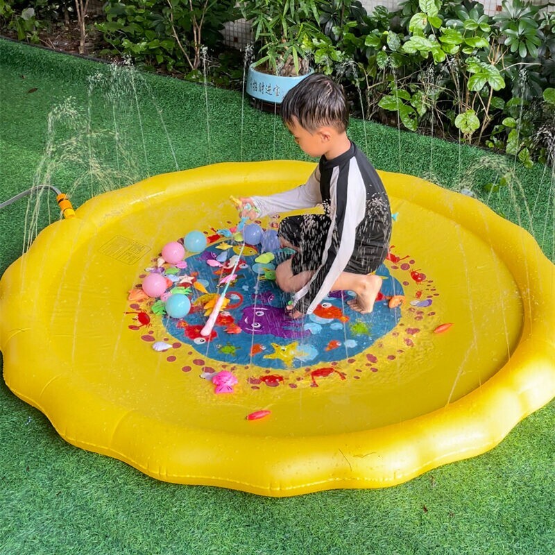 儿童戏水喷水垫夏季户外草坪玩具宝宝游戏垫幼儿园活动充气玩水池