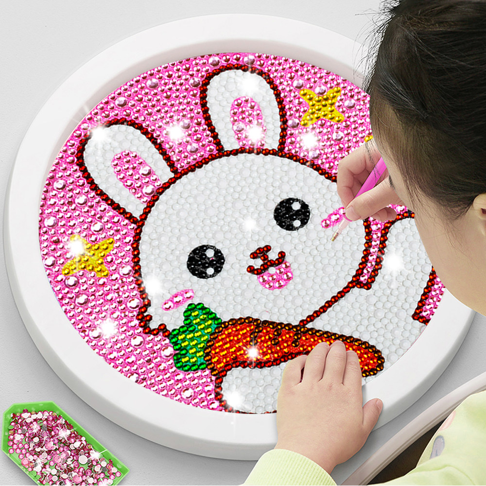 国庆节礼物儿童钻石贴画手工diy材料兔子送闺蜜砖石画公主贴画纸