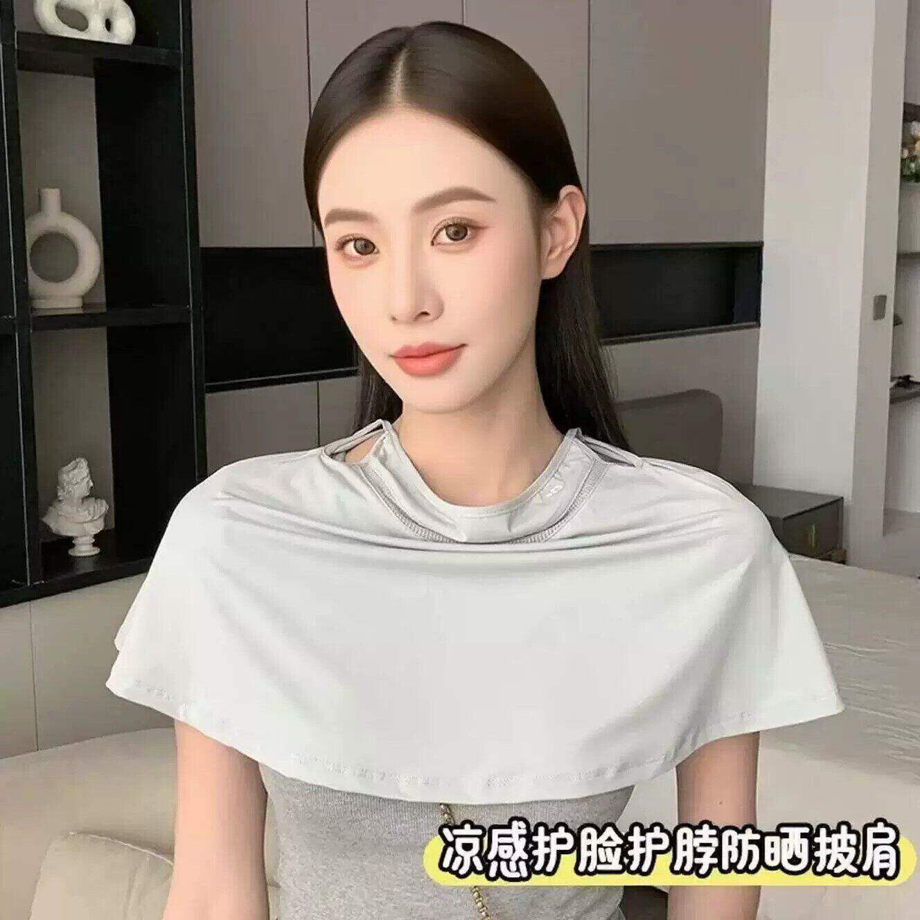 26新款防晒面罩披肩女夏季遮阳防紫外线护颈透气户外骑行挂耳套头