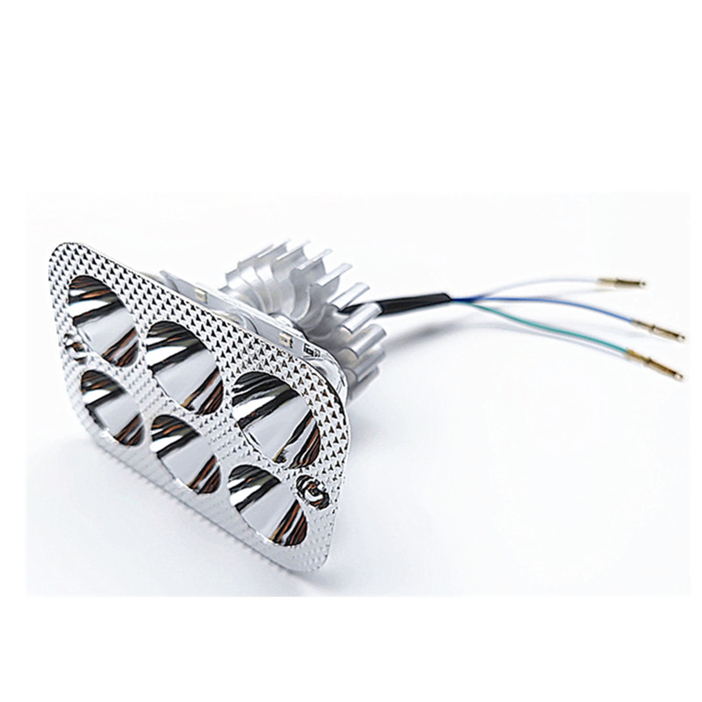 电动灯车超亮led大灯内置强光鬼火改装配件远近光摩托车前大灯泡