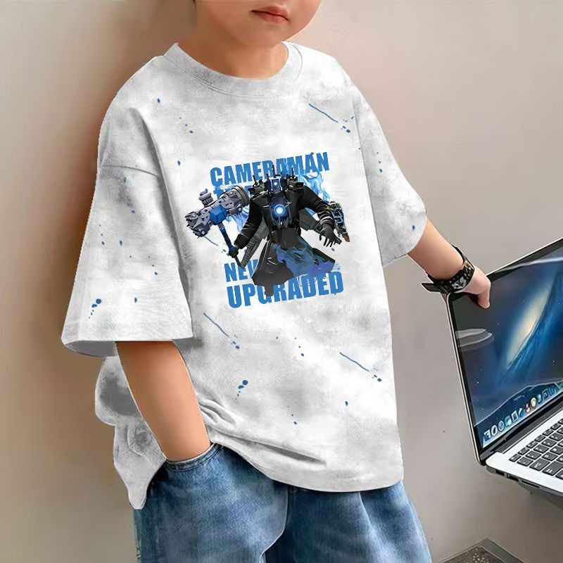 纯棉扎染男童T恤短袖夏季帅气半袖圆领宽松上衣儿童中大童装ins风,童装/婴儿装/亲子装,T恤,淘宝优惠券,粉丝福利购,淘宝优惠卷