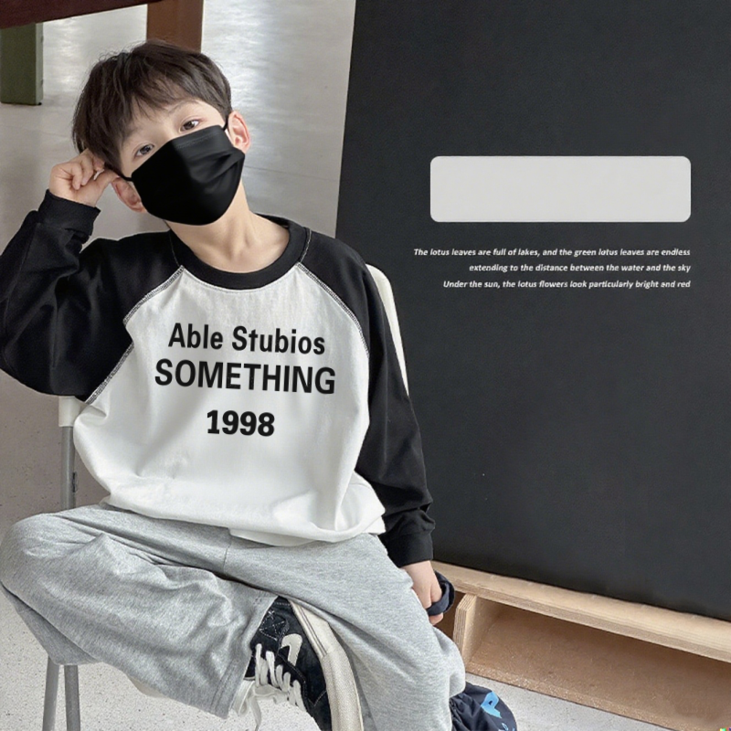 简约男童纯棉长袖T恤2025秋装中大童休闲百搭印花薄款儿童打底衫,童装/婴儿装/亲子装,T恤,淘宝优惠券,粉丝福利购,淘宝优惠卷