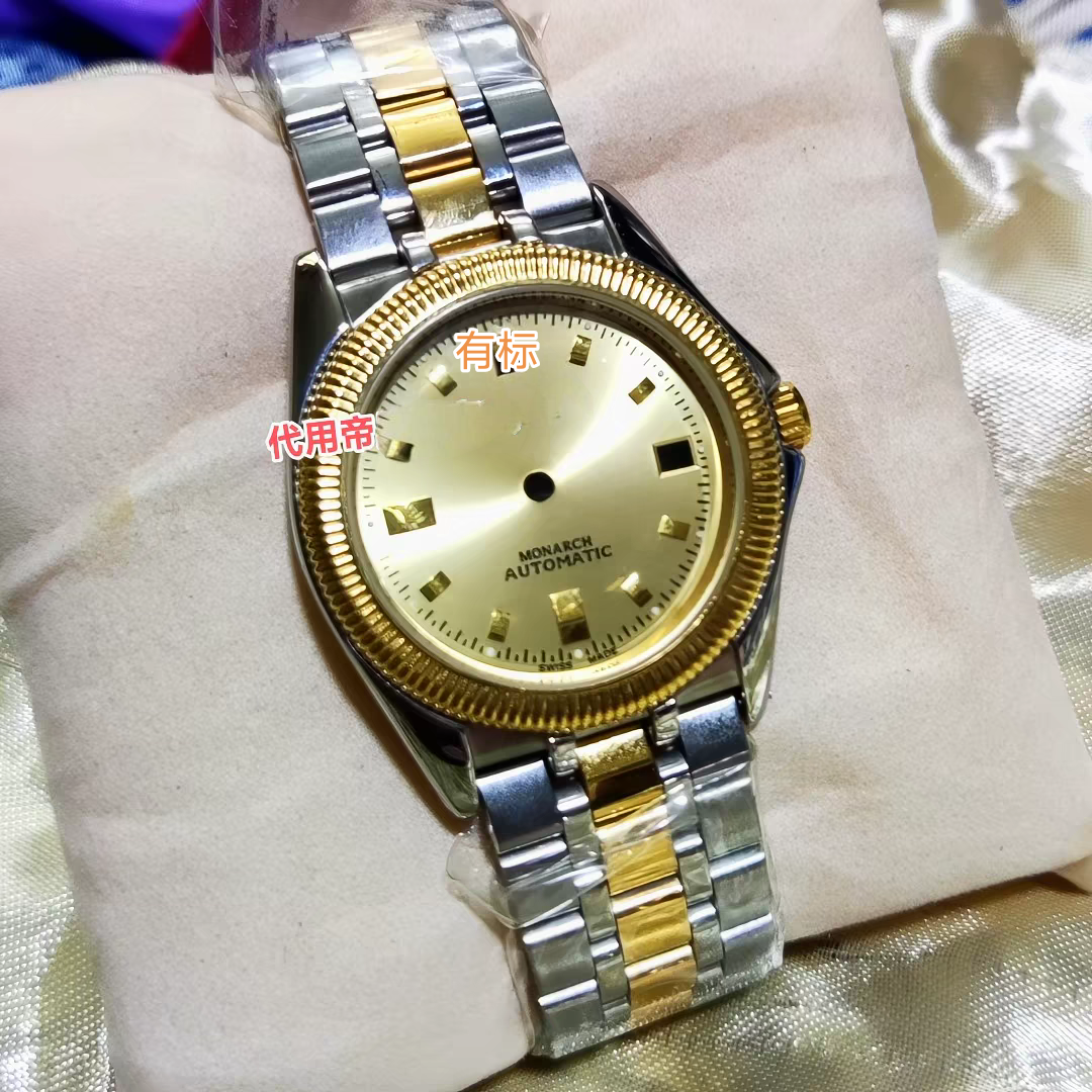 老款表壳盾系列帝佗间金钢壳35mm镀金表壳2824 2836 机芯手表配件