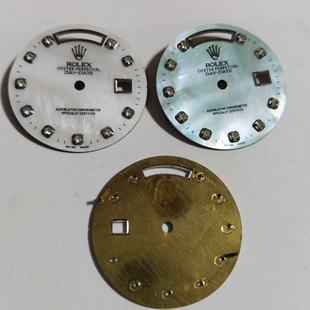 手表配件微氧化贝壳字面天窗日志2834表盘适合2834机芯直径28.6MM