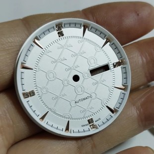 代用欧白色表盘内影刻度字面35.3毫米左右大尺寸8200双历手表配件