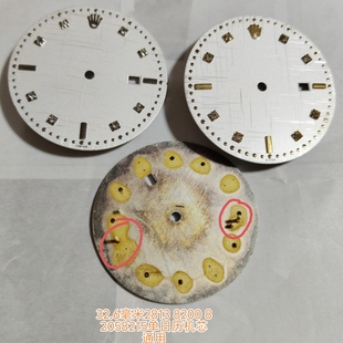 男表盘32.6毫米镶钻白3点2813 8200 8205 8215st6单日历手表配件