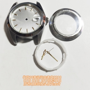 代欧表壳38表径8200 8215 8205 2813机芯单历透底锁把头手表配件
