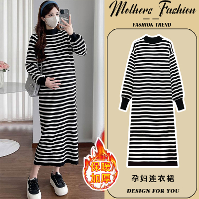 孕妇连衣裙秋冬2025新款