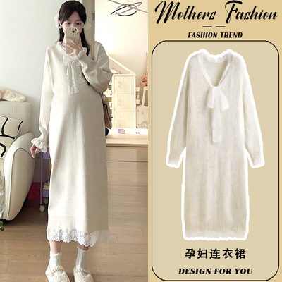 孕妇连衣裙秋冬2025新款