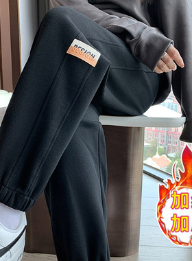 孕妇裤2026新款春秋冬黑色加绒加厚保暖直筒显瘦运动束脚哈伦卫裤