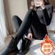外穿秋冬加绒加厚冬季 款 长裤 时尚 春秋显瘦黑色托腹冬装 孕妇打底裤