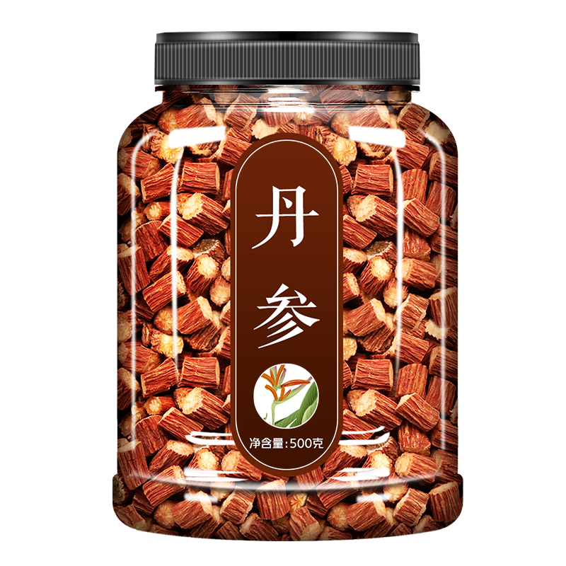 丹參中藥材500g正品官方旗艦店野生云南紫丹參片茶粉泡水丹參山楂