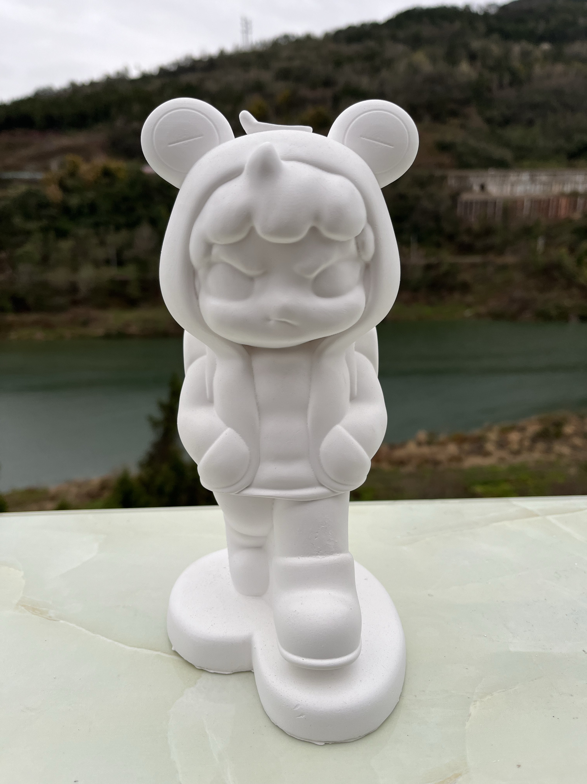 网红diy白坯涂色手绘涂鸦审判白模填色/模具彩绘/