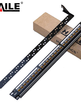 HAILE 六类24口配线架直通免打灰色 HT-ZT24L 1套