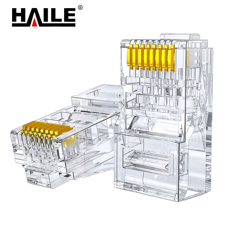 HAILE超五类网络水晶头非屏蔽50U HT-501 100个/盒
