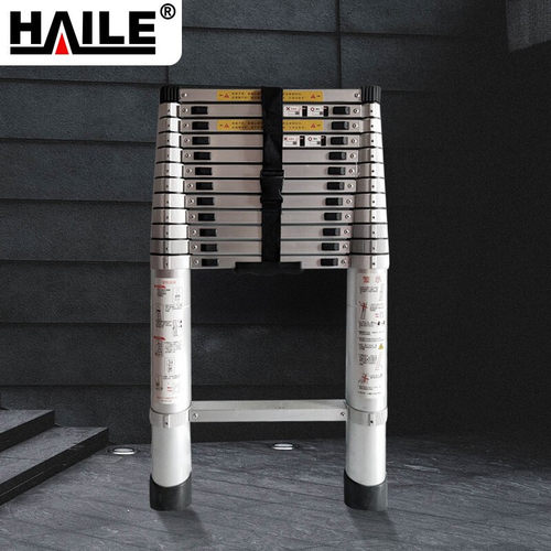 海乐（Haile）全铝合金竹节梯子 适合严寒地区 伸缩直梯 3.8米 4.1米   铝合金关节