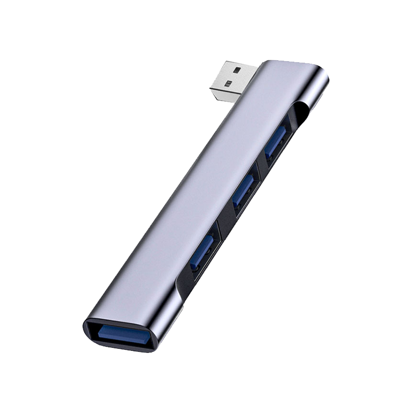 德洛仕 USB3.0多口拓展坞电脑USB3.0扩展器转接头typec接口转换器平板多口插头笔记本usb分线器侧边直插槽