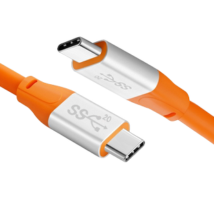 全功能typec数据线弯头软硅胶USB3.2高速20Gpbs传输PD100快充4K高清投屏线手机电脑连接便携显示器CTOC一线通