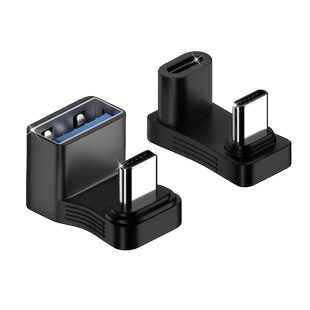 Type-C公对母转接头U型弯头USB-C公转母充电PD快充接口转弯头转换器不挡手适用于Steam deck掌机switch游戏机