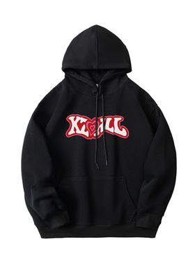 SMILE ISLAND 爱心拼图印花连帽卫衣 男女同款