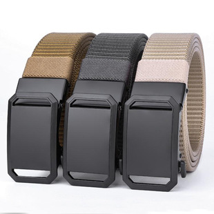 自动扣帆布腰带仿尼龙户外休闲裤 腰带百搭皮带