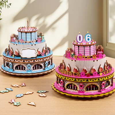儿童生日蛋糕音乐盒手工拼装