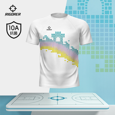 准者25年海峡杯T恤运动短袖10A抗菌圆领速干衣透气运动训练跑步服