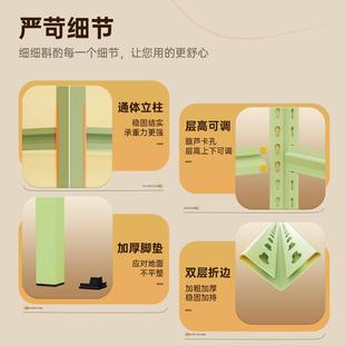 家用置物架靠墙厨房多层货架钢制储物架子客厅阳台杂物收纳架落地