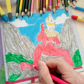 奥特曼儿童涂色书男孩手绘画画本幼儿园简笔画宝宝填色涂鸦图画册